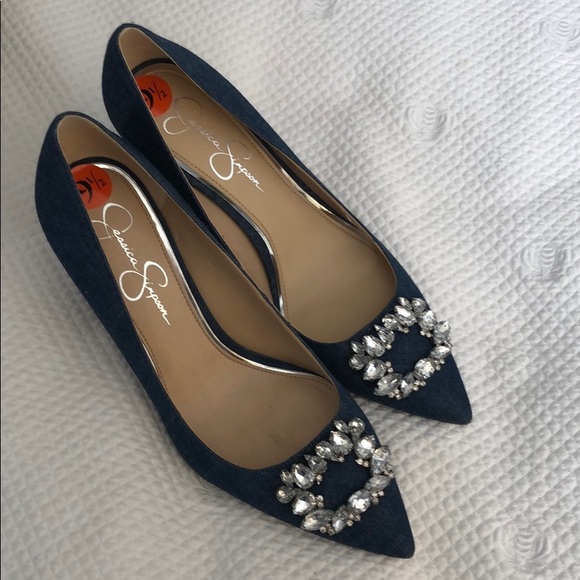 jessica simpson denim pumps